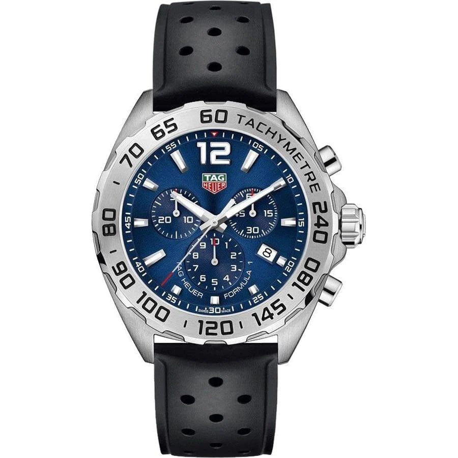 Buy Shop Tag Heuer Formula 1 Chronograph Blue Dial Black Rubber Strap Watch for Men - CAZ101K.FT8024 USA Online