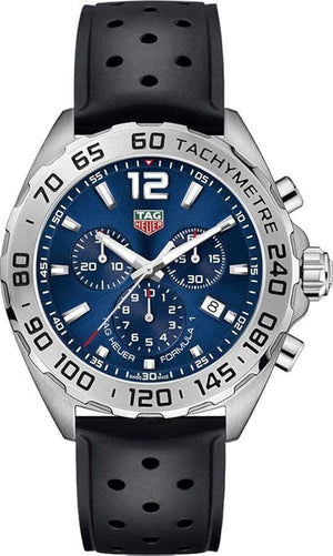 Buy Shop Tag Heuer Formula 1 Chronograph Blue Dial Black Rubber Strap Watch for Men - CAZ101K.FT8024 USA Online