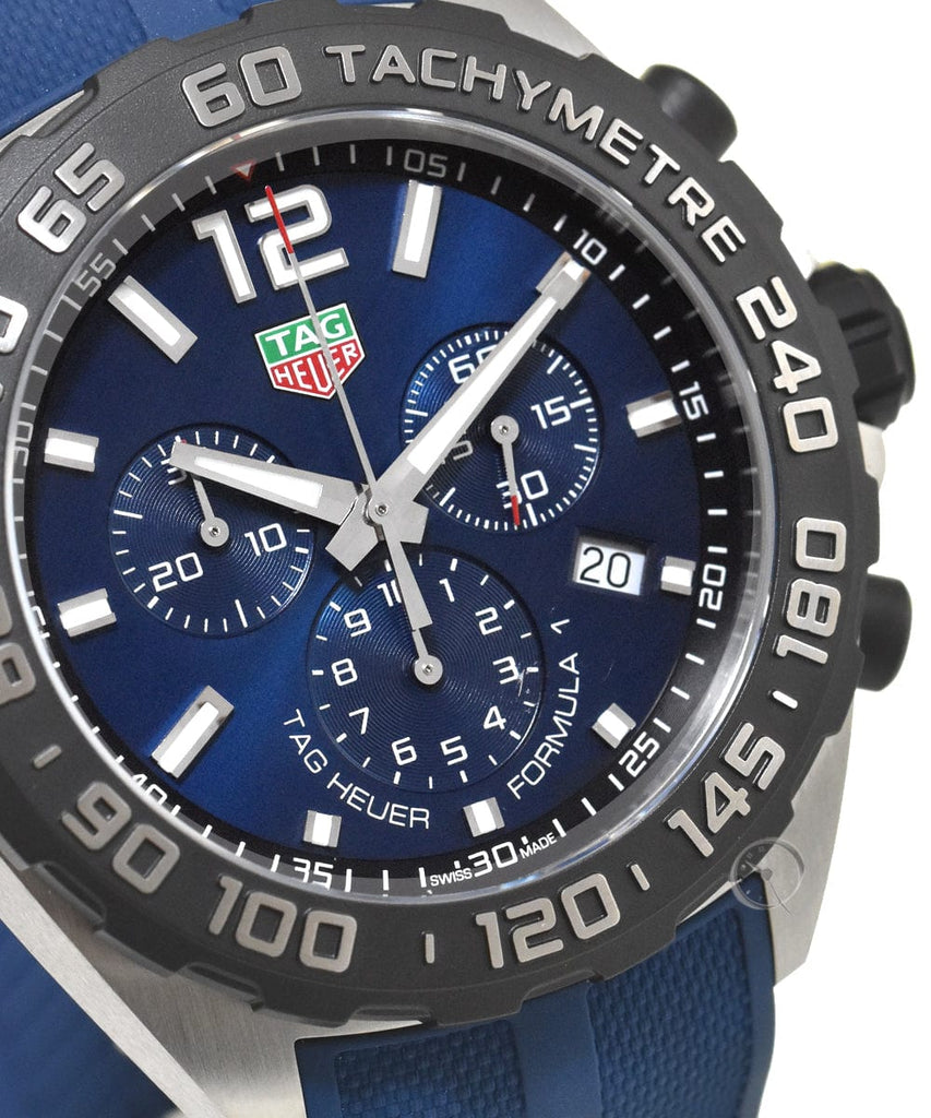 Buy Shop Tag Heuer Formula 1 Chronograph Blue Dial Blue Rubber Strap Watch for Men - CAZ101AV.FT8077 USA Online