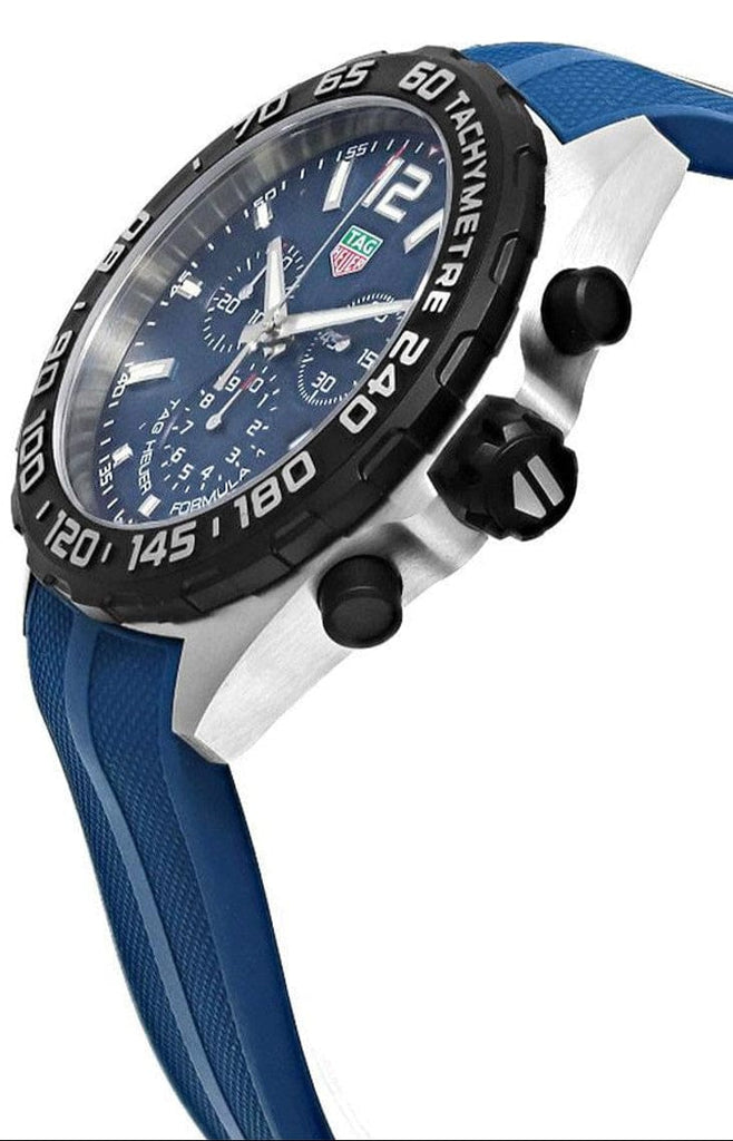 Buy Shop Tag Heuer Formula 1 Chronograph Blue Dial Blue Rubber Strap Watch for Men - CAZ101AV.FT8077 USA Online