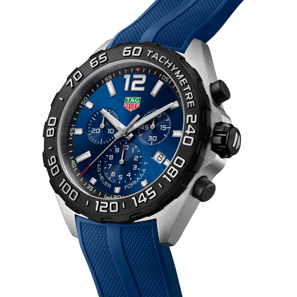 Buy Shop Tag Heuer Formula 1 Chronograph Blue Dial Blue Rubber Strap Watch for Men - CAZ101AV.FT8077 USA Online