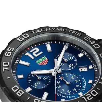 Buy Shop Tag Heuer Formula 1 Chronograph Blue Dial Blue Rubber Strap Watch for Men - CAZ101AV.FT8077 USA Online