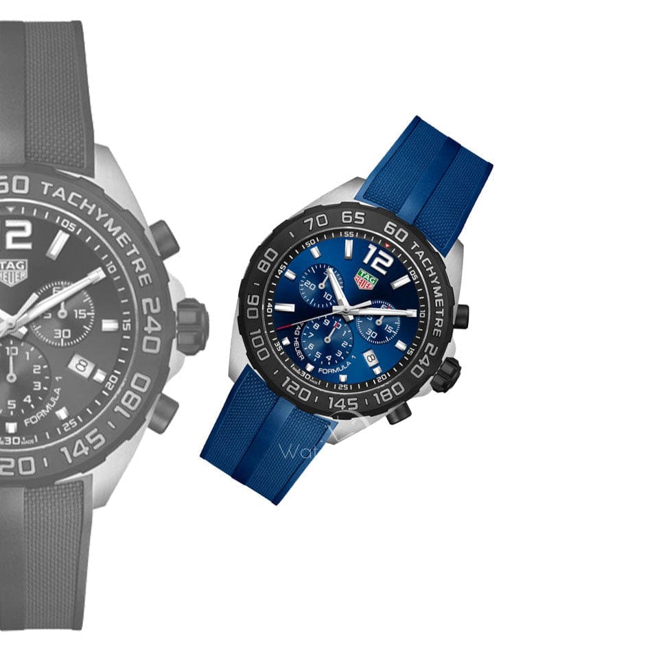Buy Shop Tag Heuer Formula 1 Chronograph Blue Dial Blue Rubber Strap Watch for Men - CAZ101AV.FT8077 USA Online