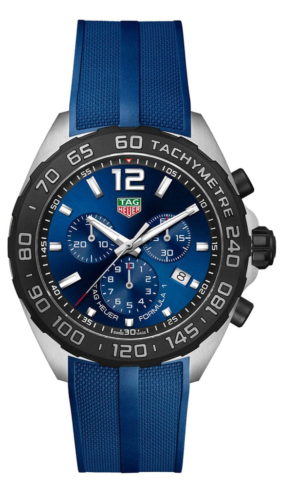 Buy Shop Tag Heuer Formula 1 Chronograph Blue Dial Blue Rubber Strap Watch for Men - CAZ101AV.FT8077 USA Online