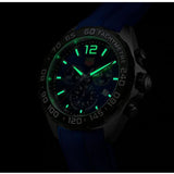 Tag Heuer Formula 1 Chronograph Blue Dial Blue Rubber Strap Watch for Men - CAZ101AV.FT8077