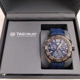 Tag Heuer Formula 1 Chronograph Blue Dial Blue Rubber Strap Watch for Men - CAZ101AV.FT8077
