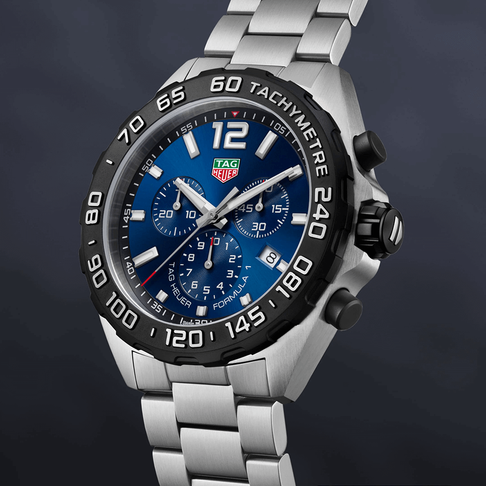 Buy Shop Tag Heuer Formula 1 Chronograph Blue Dial Silver Steel Strap Watch for Men - CAZ101AV.BA0842 USA Online