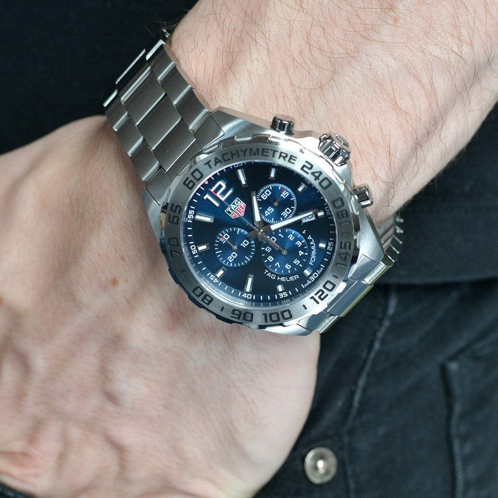 Buy Shop Tag Heuer Formula 1 Chronograph Blue Dial Silver Steel Strap Watch for Men - CAZ101K.BA0842 USA Online