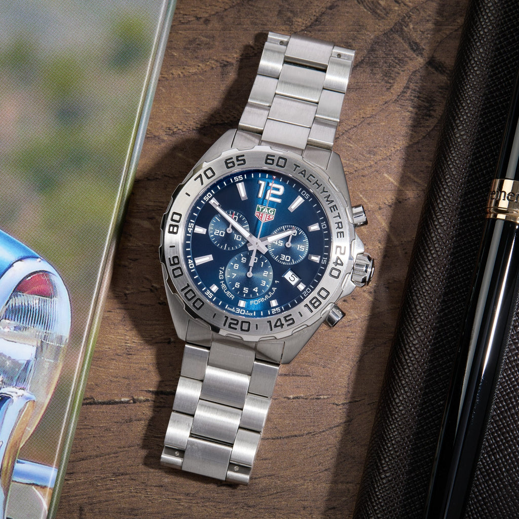 Buy Shop Tag Heuer Formula 1 Chronograph Blue Dial Silver Steel Strap Watch for Men - CAZ101K.BA0842 USA Online