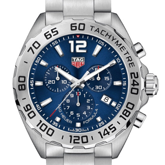 Buy Shop Tag Heuer Formula 1 Chronograph Blue Dial Silver Steel Strap Watch for Men - CAZ101K.BA0842 USA Online