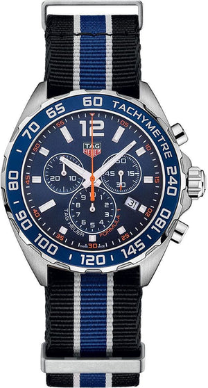 Buy Shop Tag Heuer Formula 1 Chronograph Blue Dial Two Tone NATO Strap Watch for Men - CAZ1014.FC8197 USA Online