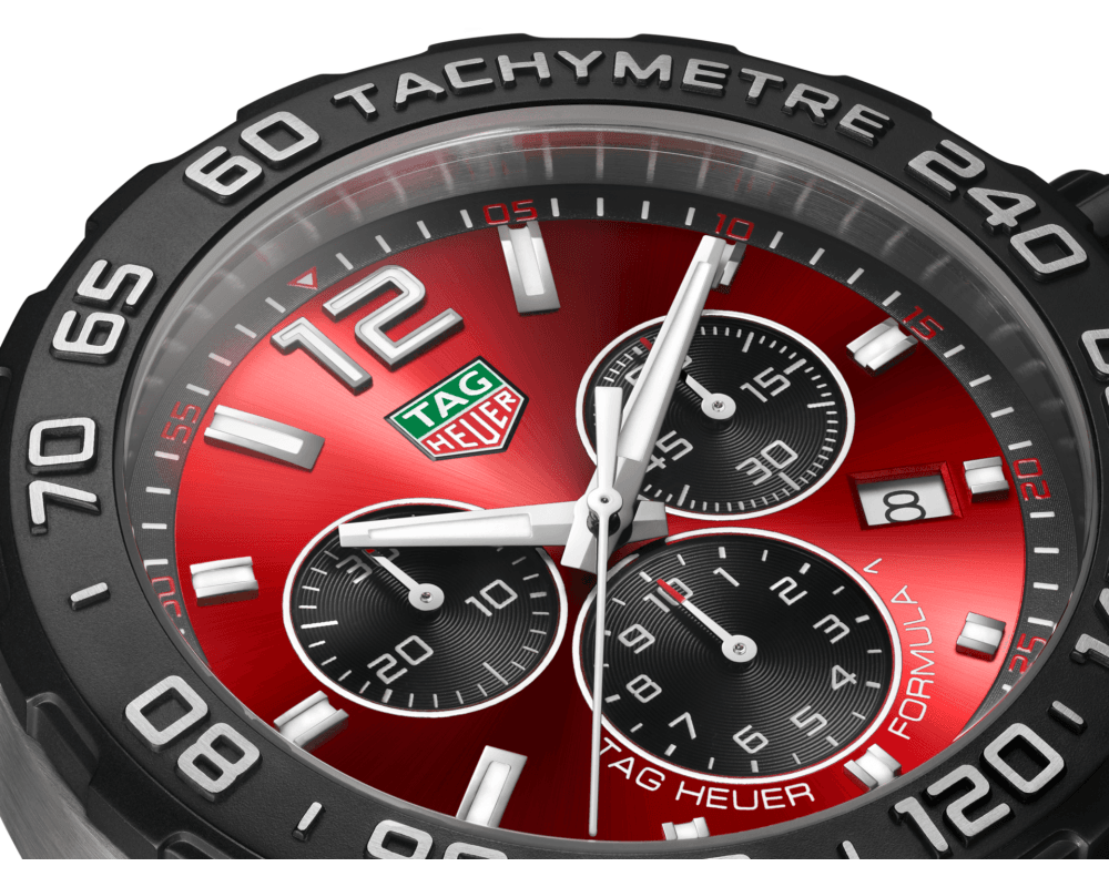 Buy Shop Tag Heuer Formula 1 Chronograph Red Dial Red Rubber Strap Watch for Men - CAZ101AN.FT8055 USA Online