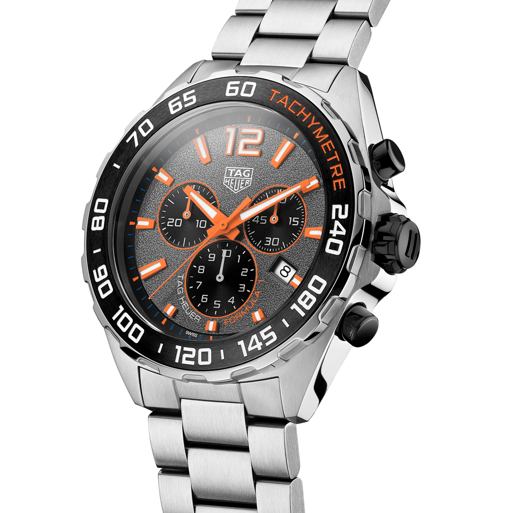 Buy Shop Tag Heuer Formula 1 Chronograph Ceramic Black Dial Silver Steel Strap Watch for Men - CAZ101AH.BA0842 USA Online