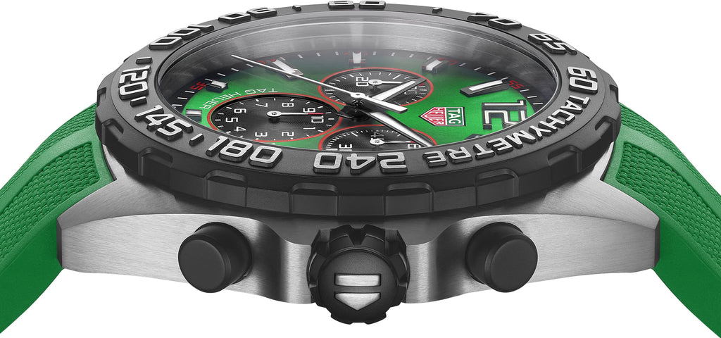 Buy Shop Tag Heuer Formula 1 Chronograph Green Dial Green Rubber Strap Watch for Men - CAZ101AP.FT8056 USA Online
