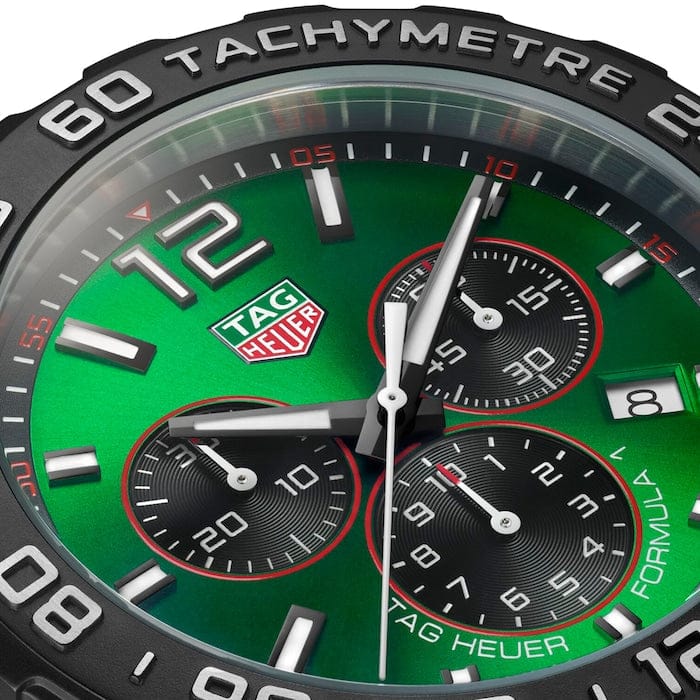 Buy Shop Tag Heuer Formula 1 Chronograph Green Dial Green Rubber Strap Watch for Men - CAZ101AP.FT8056 USA Online