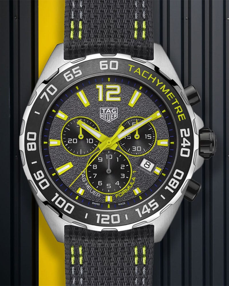 Buy Shop Tag Heuer Formula 1 Chronograph Grey Dial Black Nylon Strap Watch for Men - CAZ101AG.FC8304 USA Online