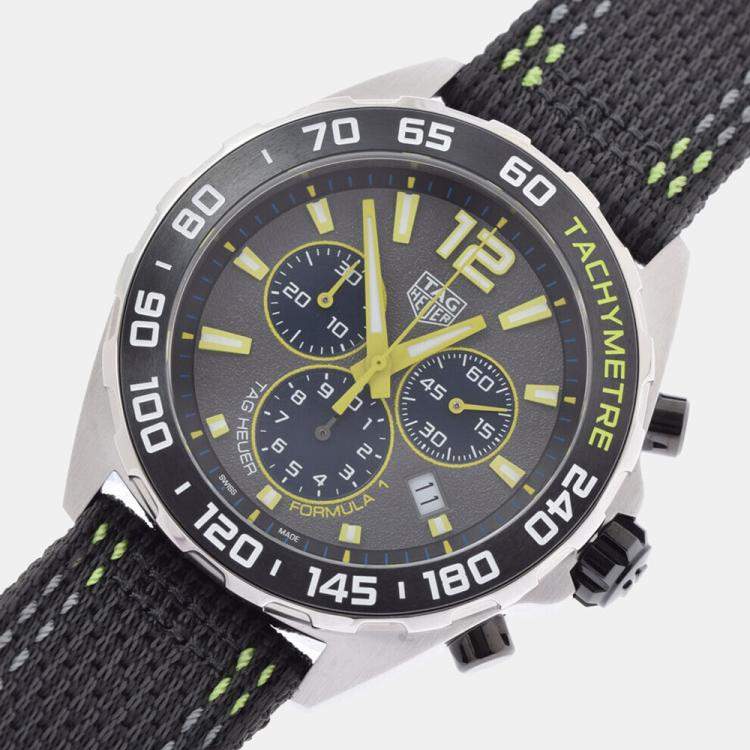 Buy Shop Tag Heuer Formula 1 Chronograph Grey Dial Black Nylon Strap Watch for Men - CAZ101AG.FC8304 USA Online