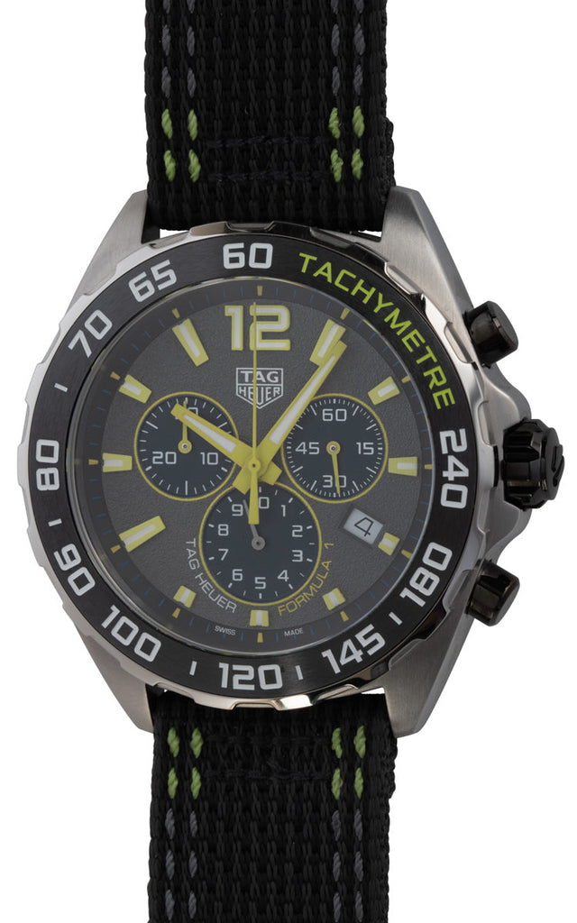 Buy Shop Tag Heuer Formula 1 Chronograph Grey Dial Black Nylon Strap Watch for Men - CAZ101AG.FC8304 USA Online