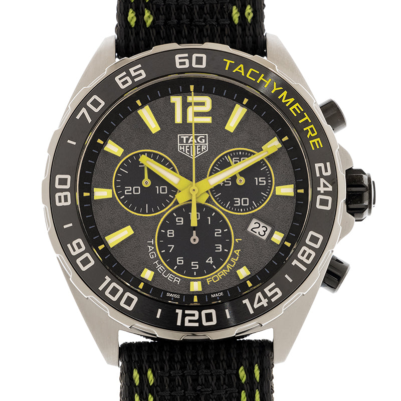 Buy Shop Tag Heuer Formula 1 Chronograph Grey Dial Black Nylon Strap Watch for Men - CAZ101AG.FC8304 USA Online