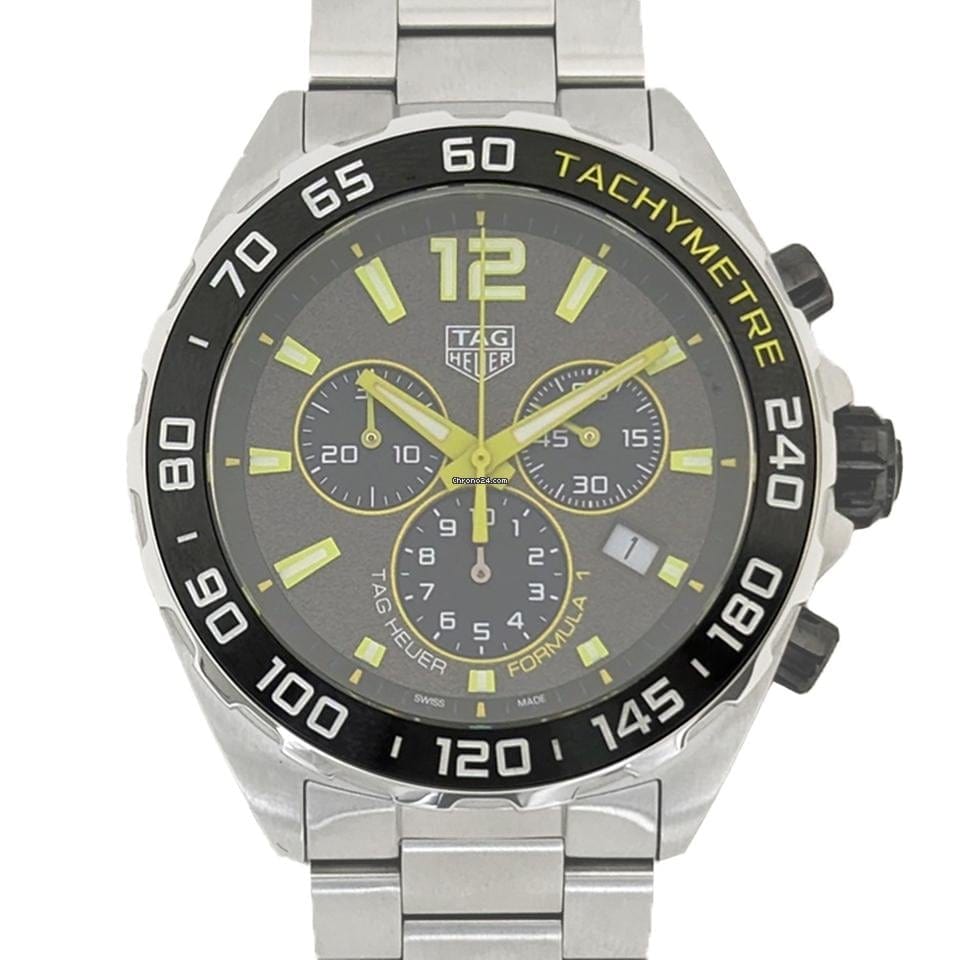 Buy Shop Tag Heuer Formula 1 Chronograph Grey Dial Silver Steel Strap Watch for Men - CAZ101AG.BA0842 USA Online