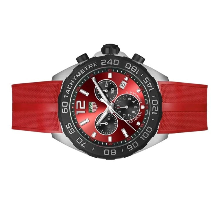 Buy Shop Tag Heuer Formula 1 Chronograph Red Dial Red Rubber Strap Watch for Men - CAZ101AN.FT8055 USA Online
