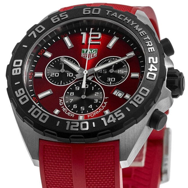 Buy Shop Tag Heuer Formula 1 Chronograph Red Dial Red Rubber Strap Watch for Men - CAZ101AN.FT8055 USA Online