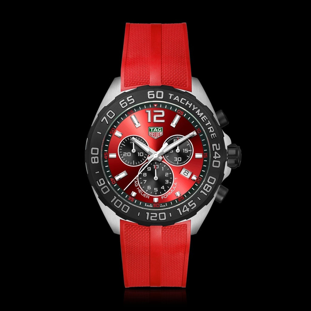 Buy Shop Tag Heuer Formula 1 Chronograph Red Dial Red Rubber Strap Watch for Men - CAZ101AN.FT8055 USA Online