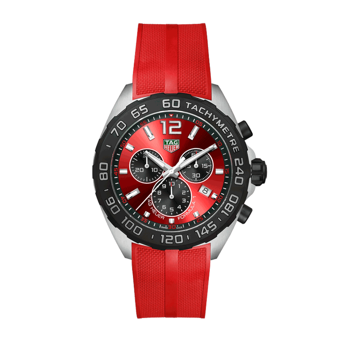 Buy Shop Tag Heuer Formula 1 Chronograph Red Dial Red Rubber Strap Watch for Men - CAZ101AN.FT8055 USA Online