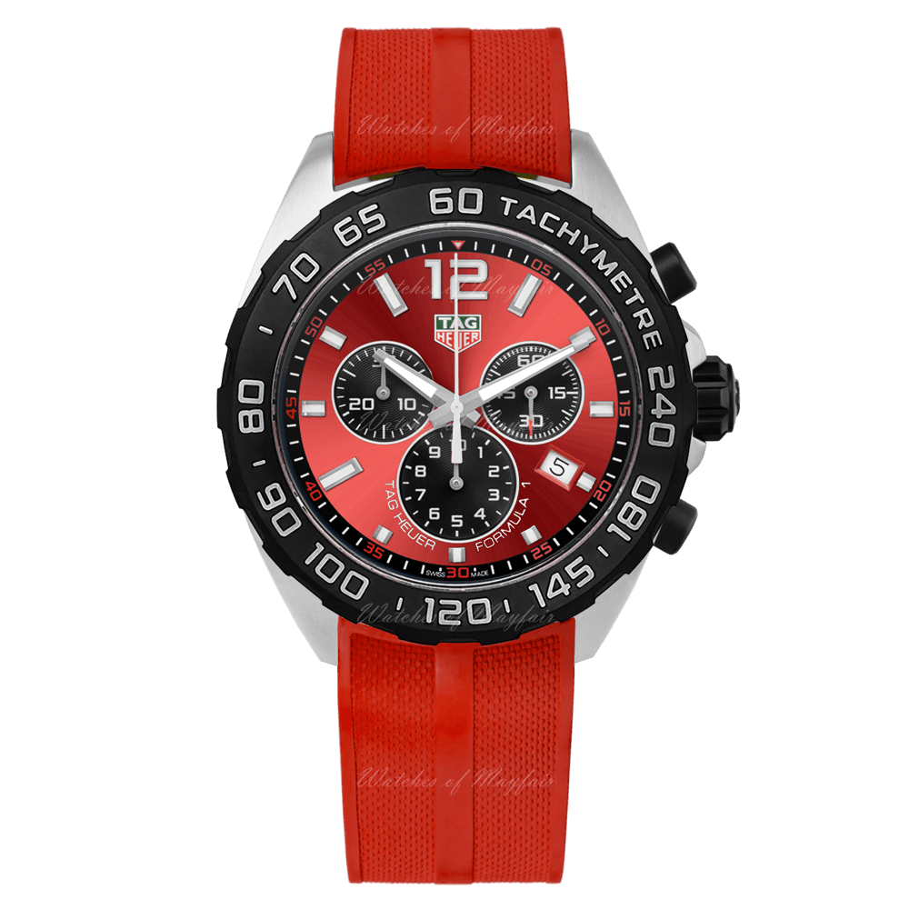 Buy Shop Tag Heuer Formula 1 Chronograph Red Dial Red Rubber Strap Watch for Men - CAZ101AN.FT8055 USA Online