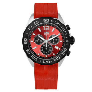 Buy Shop Tag Heuer Formula 1 Chronograph Red Dial Red Rubber Strap Watch for Men - CAZ101AN.FT8055 USA Online