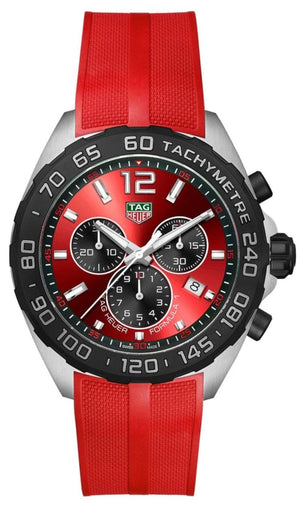 Buy Shop Tag Heuer Formula 1 Chronograph Red Dial Red Rubber Strap Watch for Men - CAZ101AN.FT8055 USA Online