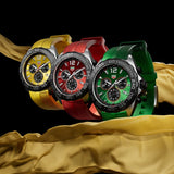 Tag Heuer Formula 1 Chronograph Red Dial Red Rubber Strap Watch for Men - CAZ101AN.FT8055