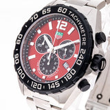 Buy Shop Tag Heuer Formula 1 Chronograph Red Dial Silver Steel Strap Watch for Men - CAZ101AN.BA0842 USA Online
