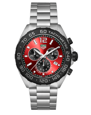 Buy Shop Tag Heuer Formula 1 Chronograph Red Dial Silver Steel Strap Watch for Men - CAZ101AN.BA0842 USA Online