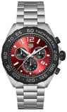 Buy Shop Tag Heuer Formula 1 Chronograph Red Dial Silver Steel Strap Watch for Men - CAZ101AN.BA0842 USA Online