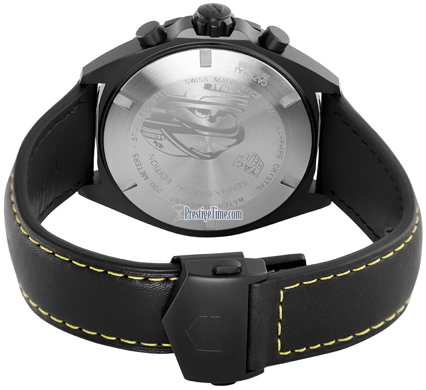 Buy Shop Tag Heuer Formula 1 Chronograph Senna Black Dial Black Leather Strap Watch for Men - CAZ101AJ.FC6487 USA Online
