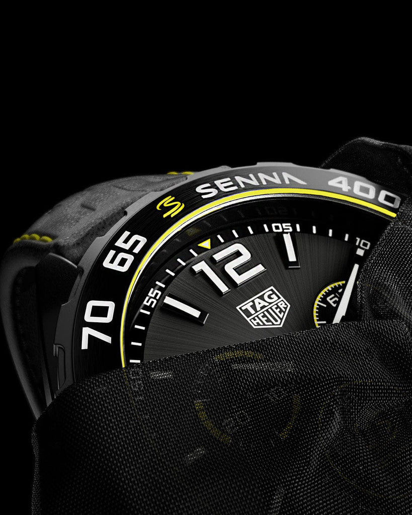 Buy Shop Tag Heuer Formula 1 Chronograph Senna Black Dial Black Leather Strap Watch for Men - CAZ101AJ.FC6487 USA Online