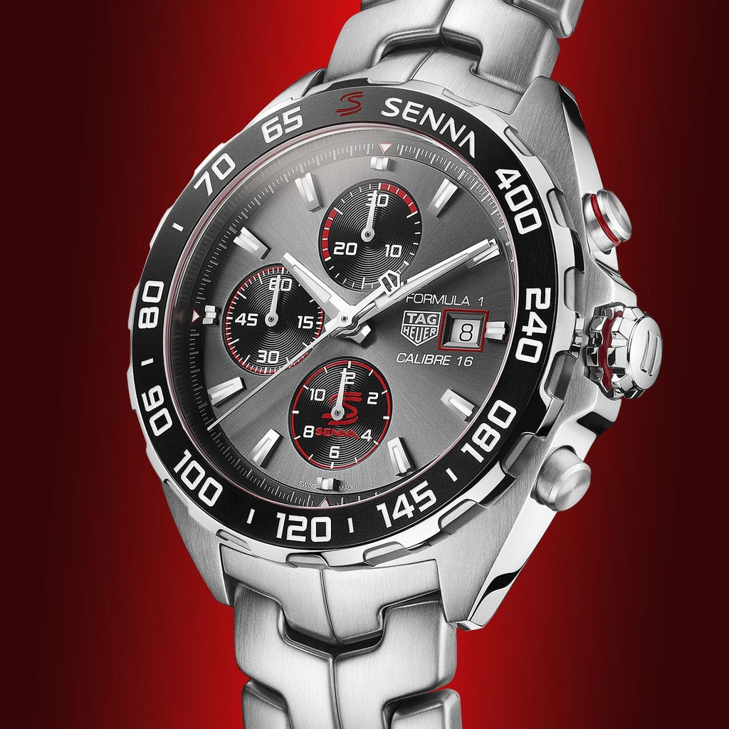 Buy Shop Tag Heuer Formula 1 Chronograph Senna Grey Dial Silver Steel Strap Watch for Men - CAZ201D.BA0633 USA Online