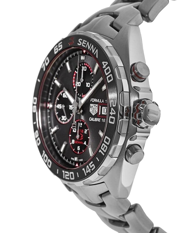 Buy Shop Tag Heuer Formula 1 Chronograph Senna Grey Dial Silver Steel Strap Watch for Men - CAZ201D.BA0633 USA Online