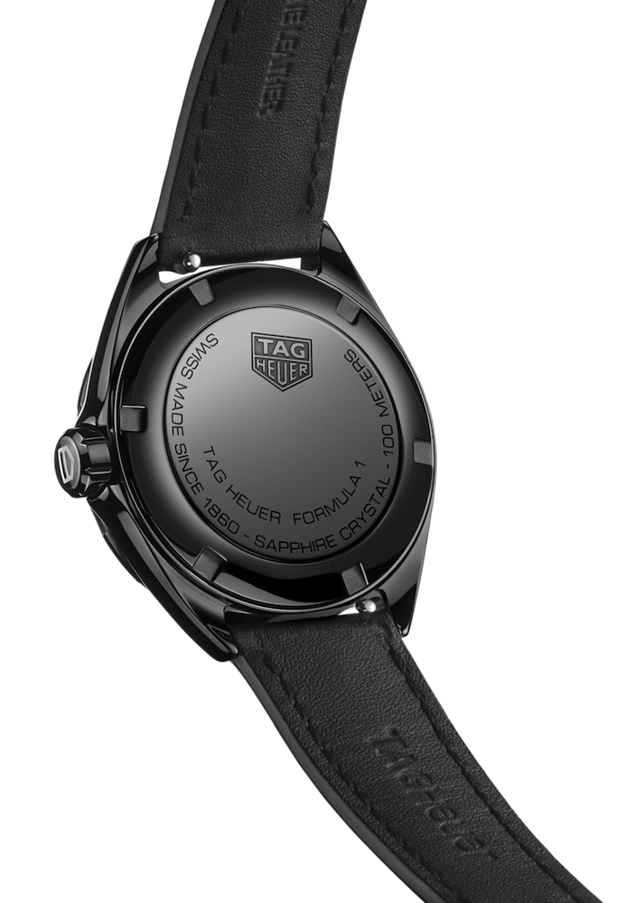 Buy Shop Tag Heuer Formula 1 Diamonds Black Dial Black Leather Strap Watch for Women - WBJ1417.FC8234 USA Online