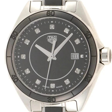 Buy Shop Tag Heuer Formula 1 Diamonds Black Dial Two Tone Steel Strap Watch for Women - WBJ141AB.BA0973 USA Online