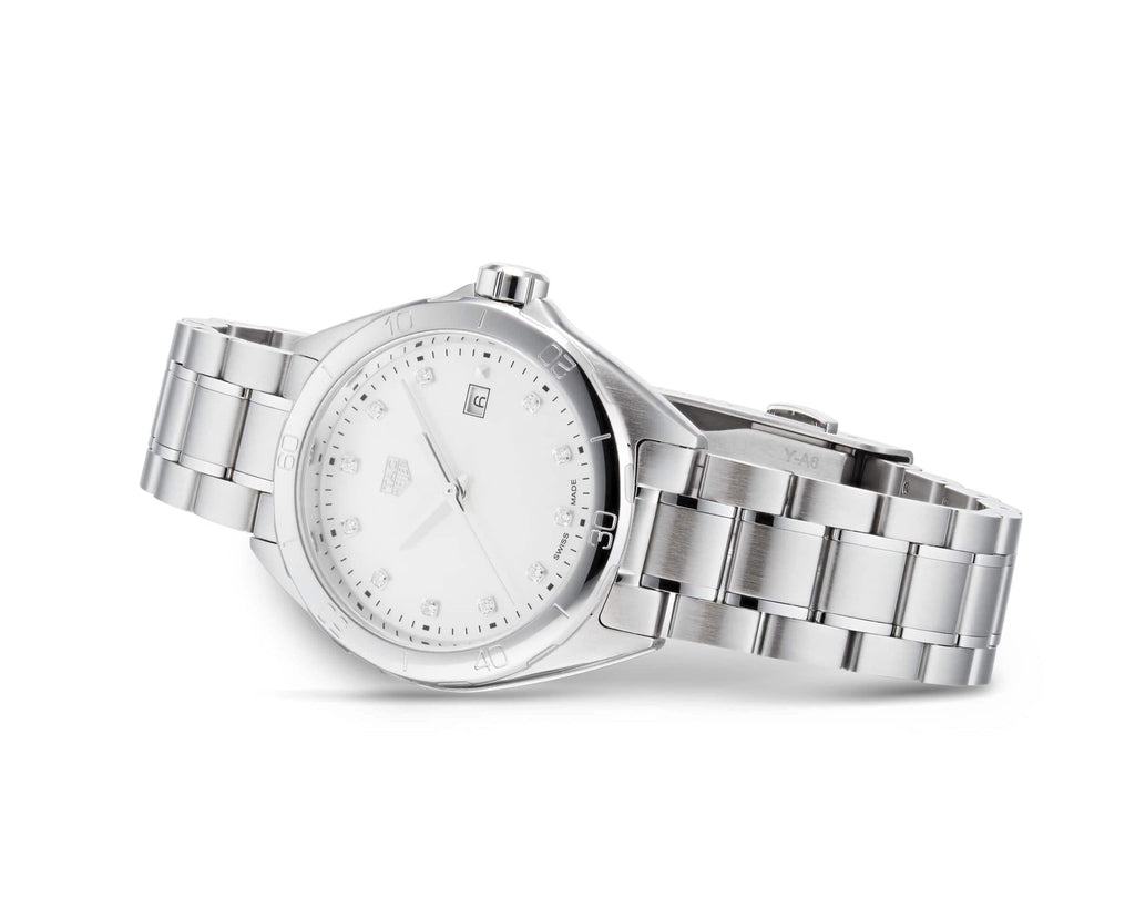 Buy Shop Tag Heuer Formula 1 Diamonds Mother Of Pearl White Dial Silver Steel Strap Watch for Women - WBJ1419.BA0664 USA Online
