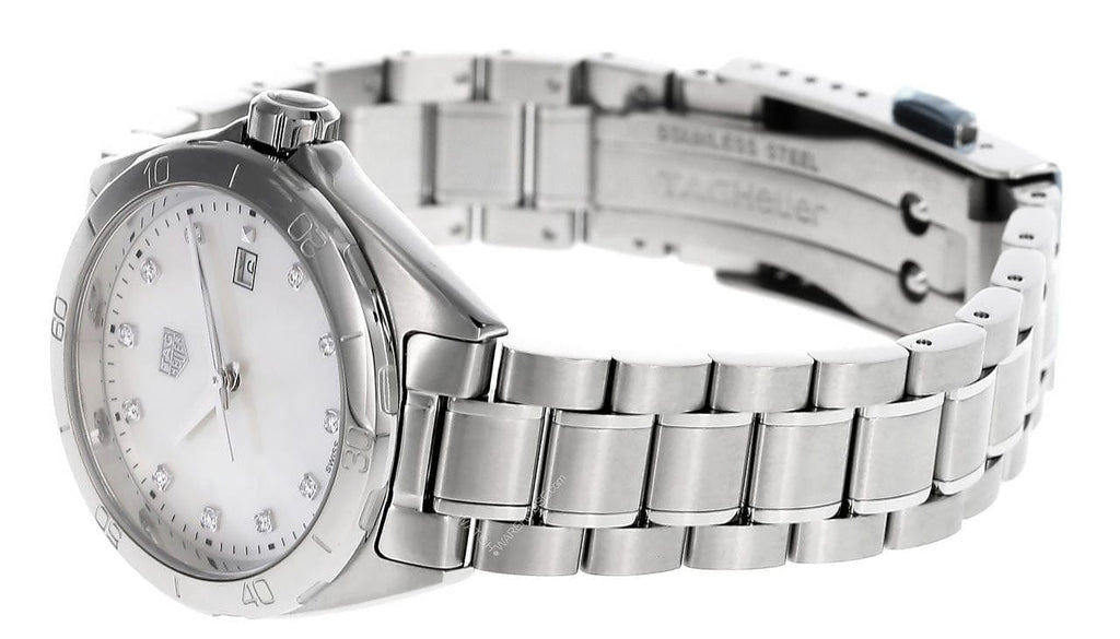 Buy Shop Tag Heuer Formula 1 Diamonds Mother Of Pearl White Dial Silver Steel Strap Watch for Women - WBJ1419.BA0664 USA Online