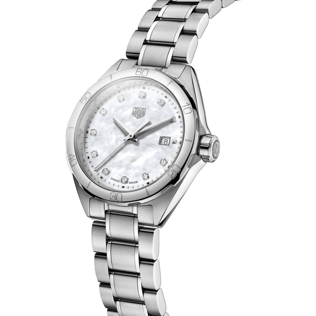 Buy Shop Tag Heuer Formula 1 Diamonds Mother Of Pearl White Dial Silver Steel Strap Watch for Women - WBJ1419.BA0664 USA Online