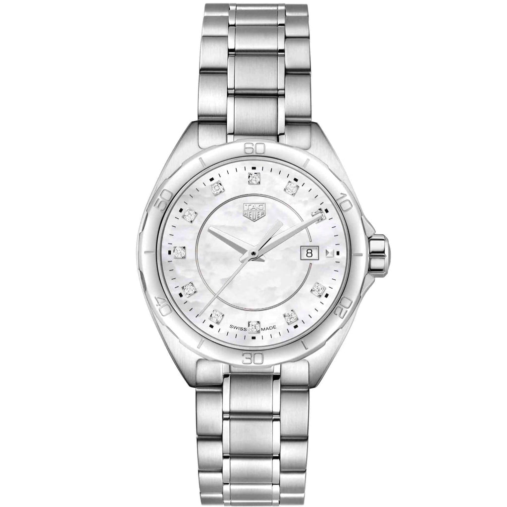 Buy Shop Tag Heuer Formula 1 Diamonds Mother Of Pearl White Dial Silver Steel Strap Watch for Women - WBJ1419.BA0664 USA Online