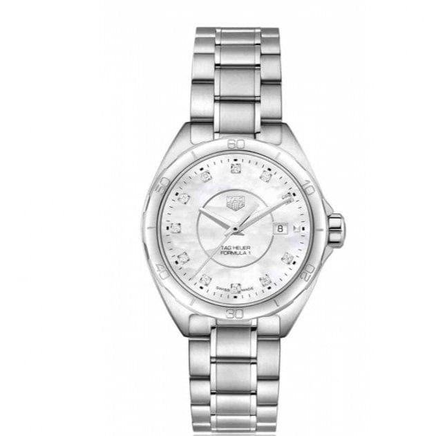 Buy Shop Tag Heuer Formula 1 Diamonds Mother Of Pearl White Dial Silver Steel Strap Watch for Women - WBJ1419.BA0664 USA Online