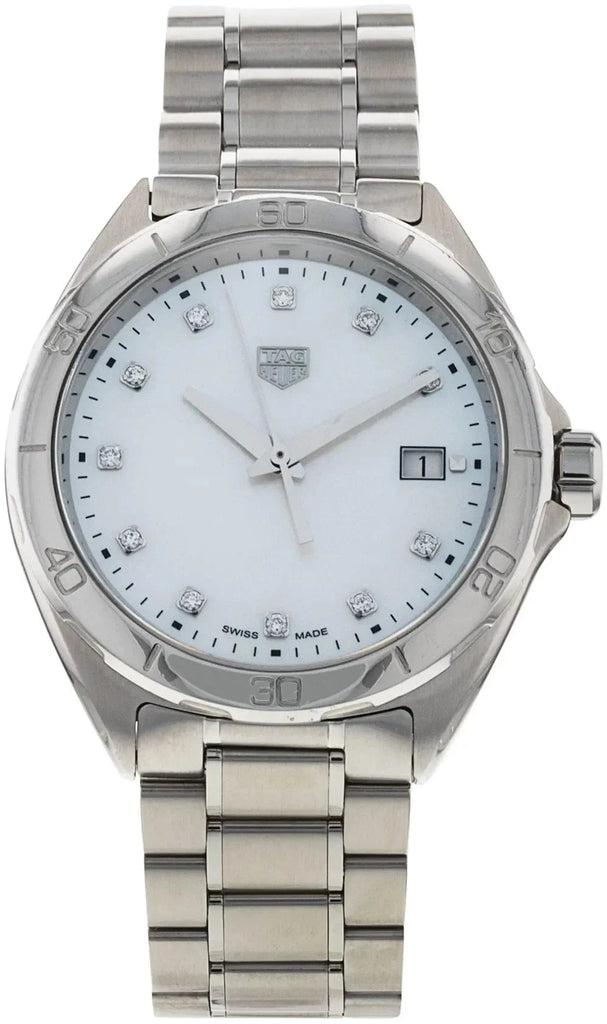 Buy Shop Tag Heuer Formula 1 Diamonds Mother Of Pearl White Dial Silver Steel Strap Watch for Women - WBJ1419.BA0664 USA Online