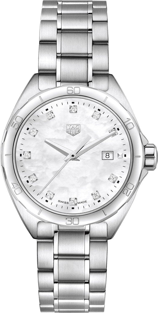 Buy Shop Tag Heuer Formula 1 Diamonds Mother Of Pearl White Dial Silver Steel Strap Watch for Women - WBJ1419.BA0664 USA Online