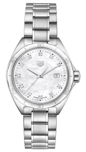 Buy Shop Tag Heuer Formula 1 Diamonds Mother Of Pearl White Dial Silver Steel Strap Watch for Women - WBJ1419.BA0664 USA Online