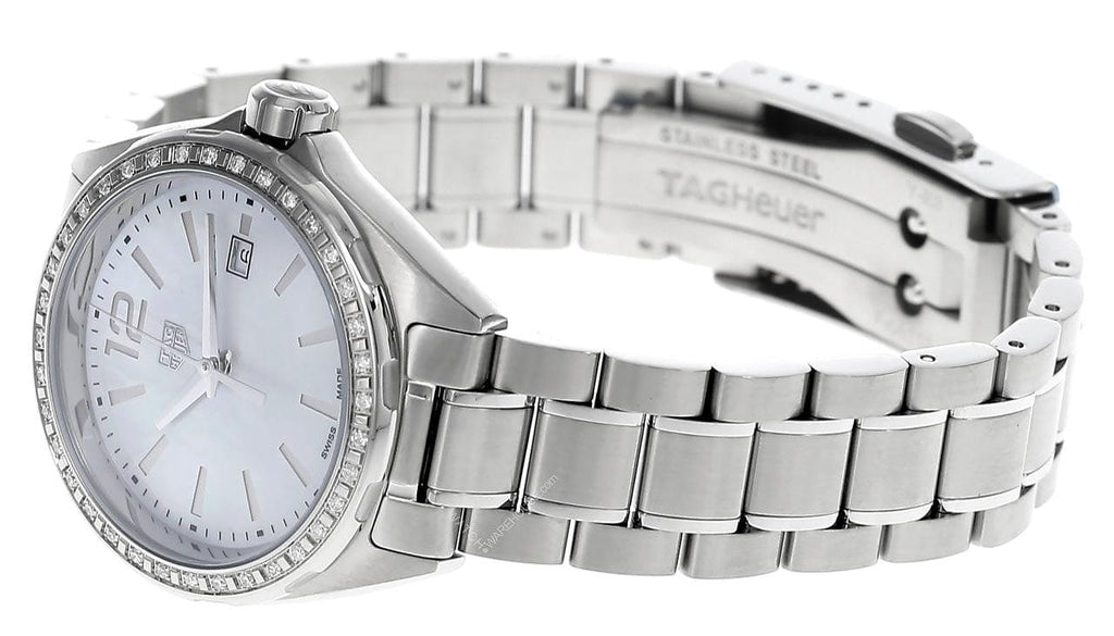 Buy Shop Tag Heuer Formula 1 Diamonds Mother of Pearl White Dial Silver Steel Strap Watch for Women - WBJ141A.BA0664 USA Online
